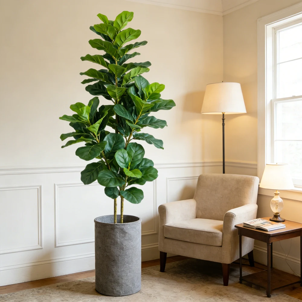 ต้นมะเดื่อปลอมขนาด 64/122 ซม.  - Ficus Lyrata Tree บทวิจารณ์และราคา